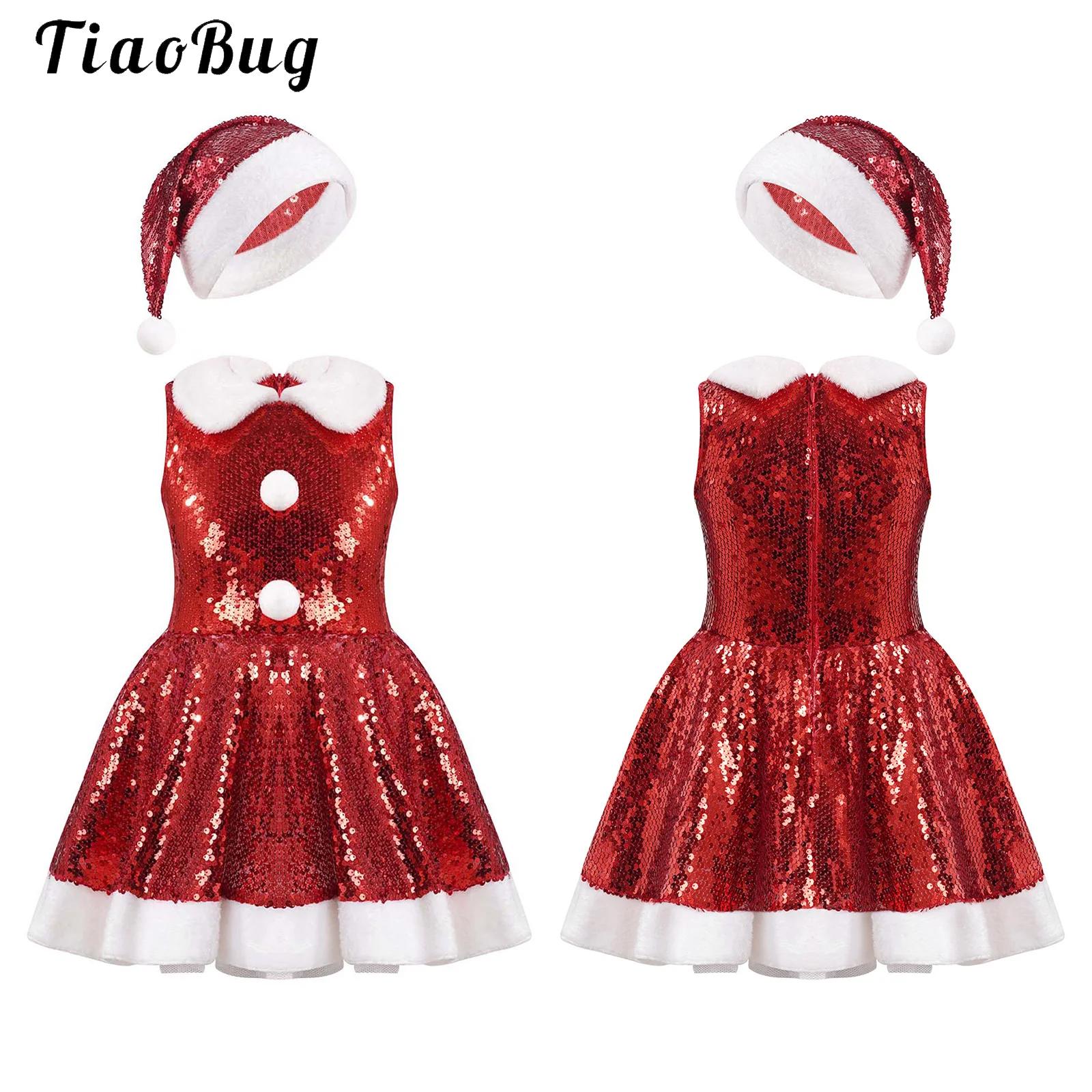 Winter Clothing Girls - Çocuklar Kız Noel dans kostümü Kolsuz