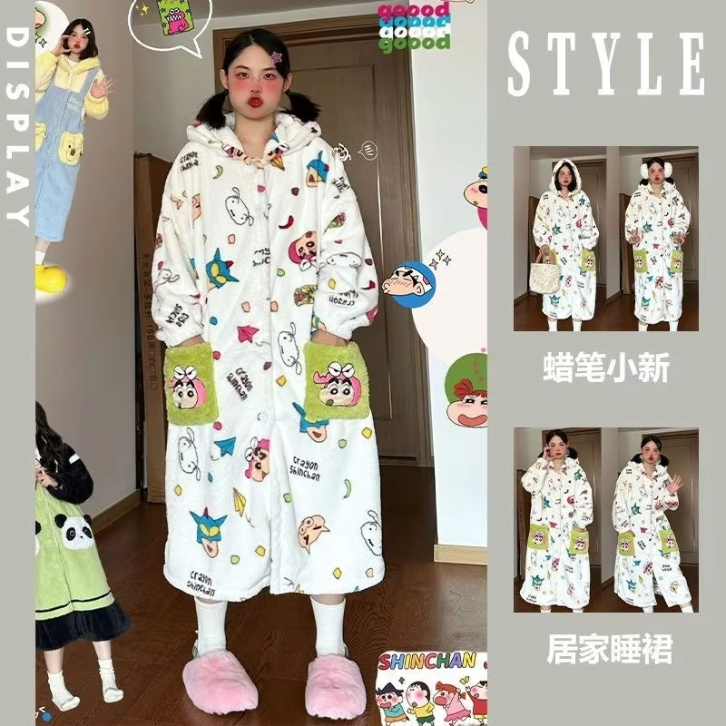 Winter Clothing Japan - Kawaii Anime Crayon Shin-Chan Kadın Pijama