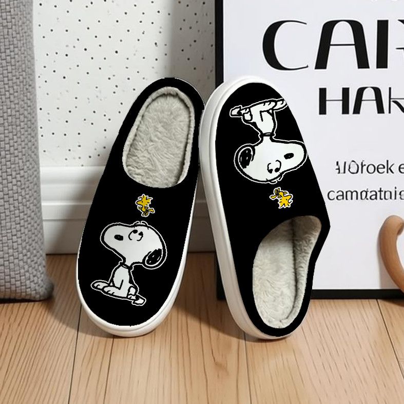 Winter Clothing Japan - Sevimli Snoopy Fıstık Karikatür Pamuk Terlik