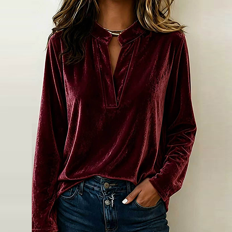 Moda Kadife Bluz Kadın Uzun Ko - Winter Clothing Girls incelemesi ve fiyatı